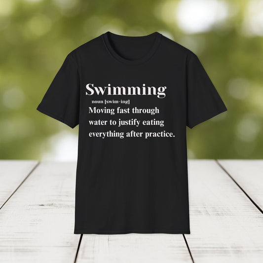 Swimming Definition T-Shirt — Funny Swim Practice Shirt