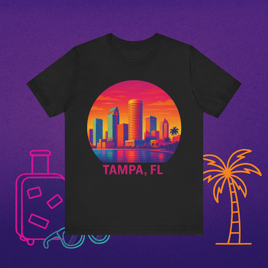 Tampa FL Retro Sunset T-Shirt