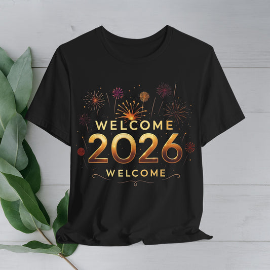 Welcome 2026 T‑Shirt — New Year Fireworks Celebration Tee