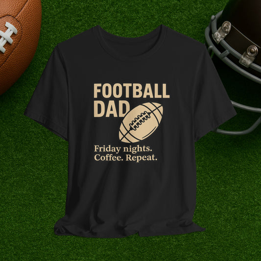 Football Dad Short Sleeve Tee - Friday Nights, Coffee, Repeat