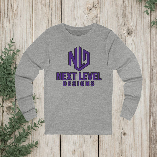 Womens NLD Longsleeve T-Shirt, Purple Logo