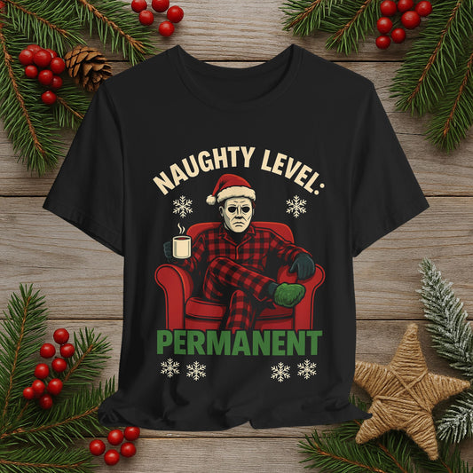 Naughty Level: Permanent Christmas Tee