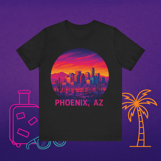 Phoenix, AZ Sunset Skyline T-Shirt