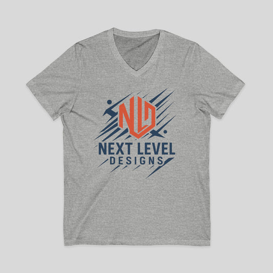 Next Level Designs V-Neck Tee - Casual Graphic T-Shirt