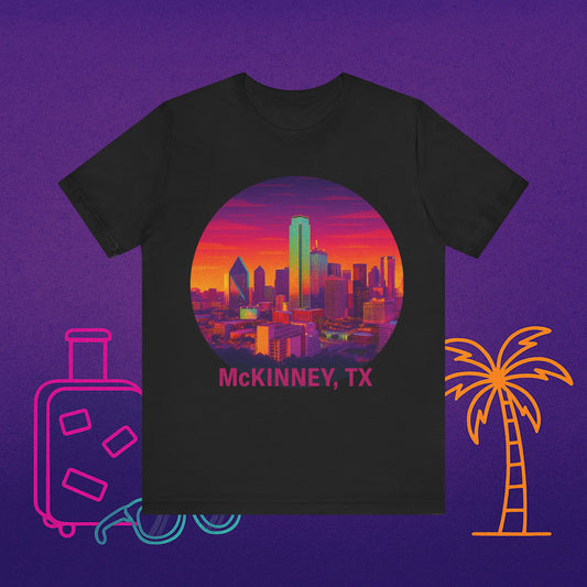 McKinney, TX Retro Sunset City Tee