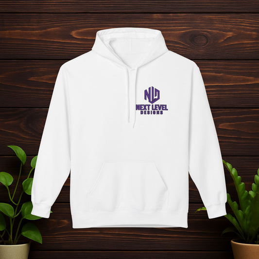 Womens NLD Hoodie, Purple Logo