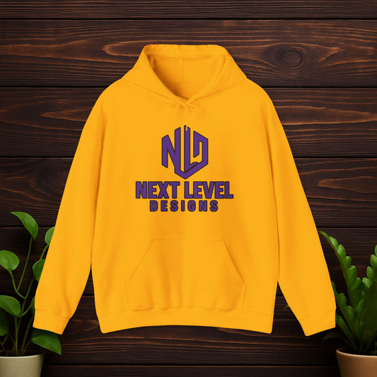 Mens NLD Hoodie, Purple Logo