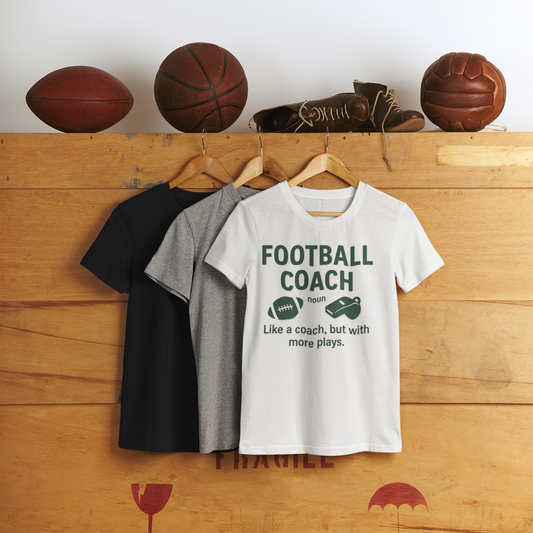 Football Coach Tee - Fun Jersey Shirt for Coaches