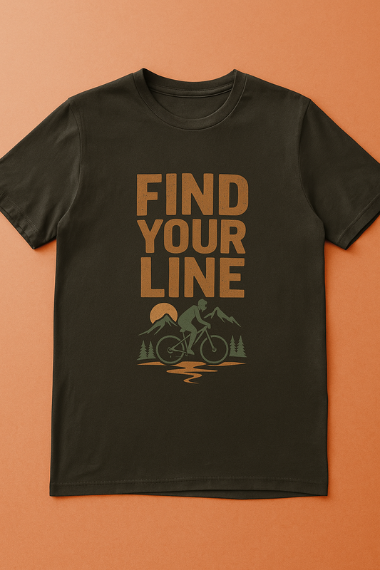 Find Your Line Mountain Biking Tee