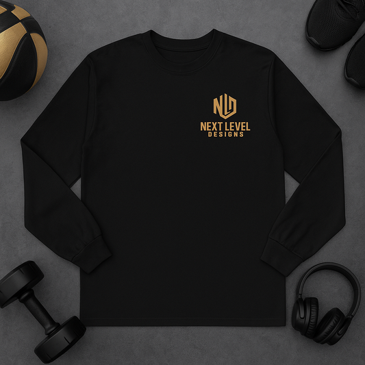 NLD Long Sleeve Tee, Golden Logo