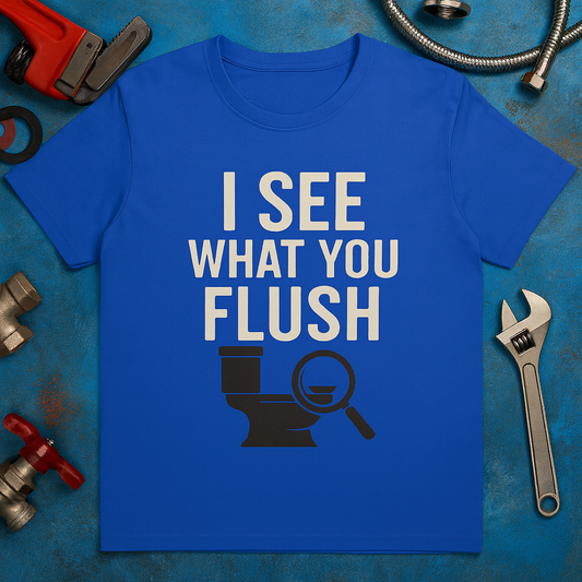 I See What You Flush Toilet Graphic Tee