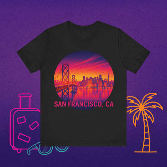 San Francisco Sunset Tee — Retro Bay Bridge Skyline T-Shirt