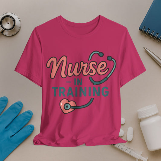 Nurse in Training T-Shirt — Cute Stethoscope Nursing Student Tee