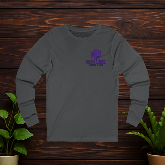 NLD Long Sleeve Tee, Purple Logo