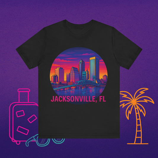 Jacksonville, FL Retro Sunset Tee