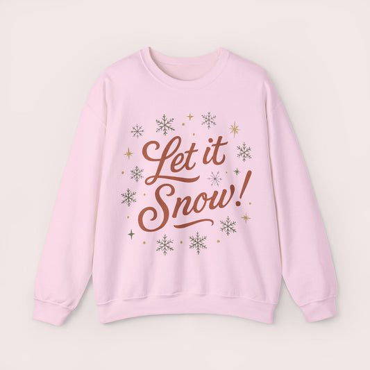 Let It Snow Sweatshirt — Holiday Snowflake Crewneck