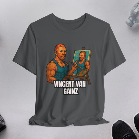 Vincent Van Gainz T-Shirt — Funny Gym Art Muscle Tee