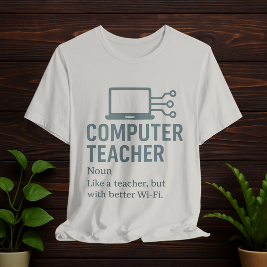 Computer Teacher Jersey Tee - Fun Gift for Educators