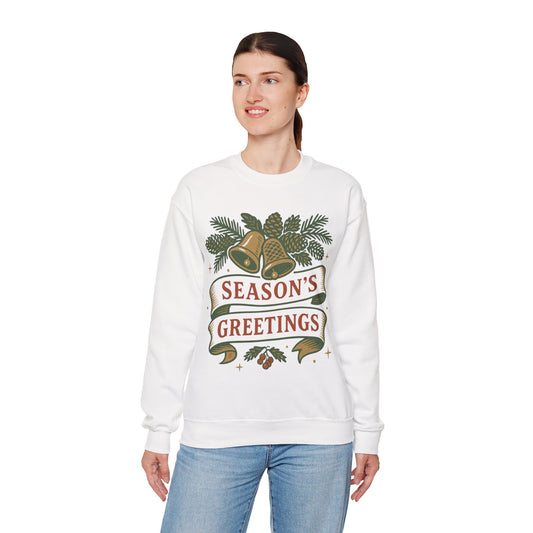 Season’s Greetings Bell Holiday Crewneck Sweatshirt