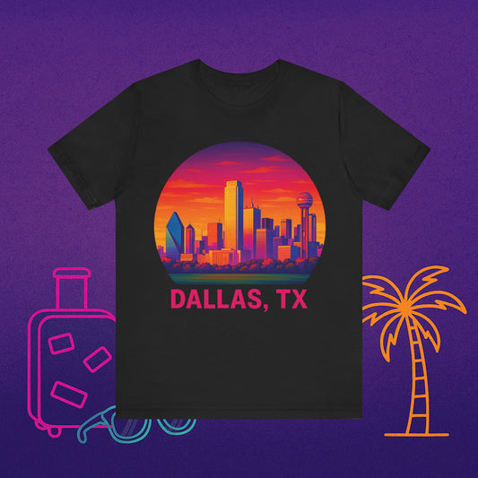 Dallas, TX Sunset Skyline Tee