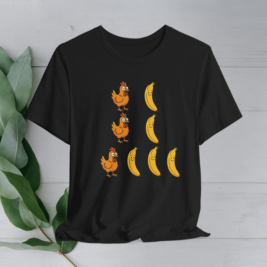 Funny Chicken and Banana Graphic Tee