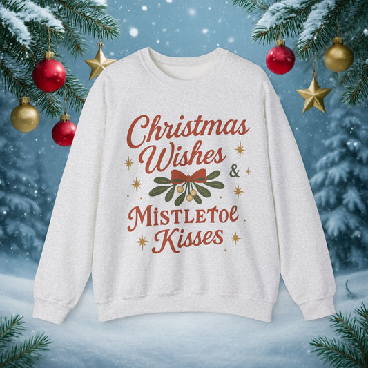 Christmas Wishes & Mistletoe Kisses Sweatshirt
